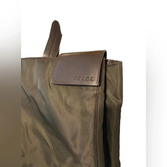 Prada Tote Shoulder Bag 1990s Logo Patch Tote Bag - Picture 2 of 16